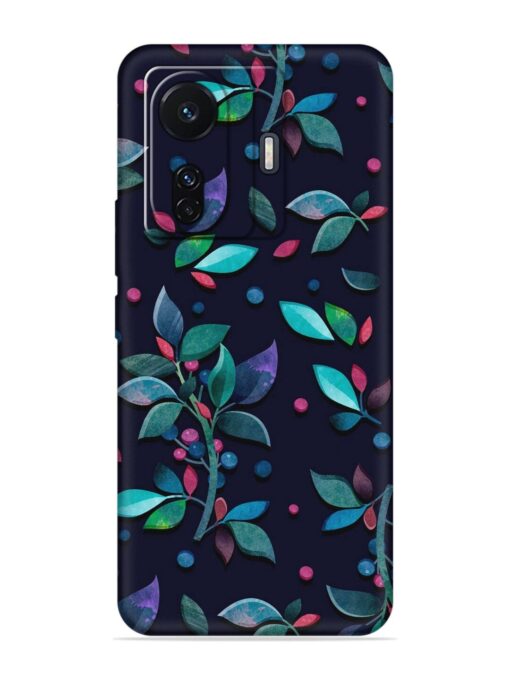 Decorative Watercolor Flower Embossed Soft Silicone Case for Vivo T1 Pro (5G) Zapvi