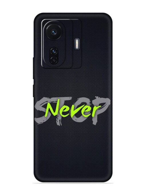 Never Stop Embossed Soft Silicone Case for Vivo T1 Pro (5G)