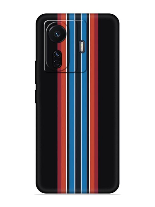 Vertical Strips Embossed Soft Silicone Case for Vivo T1 Pro (5G)