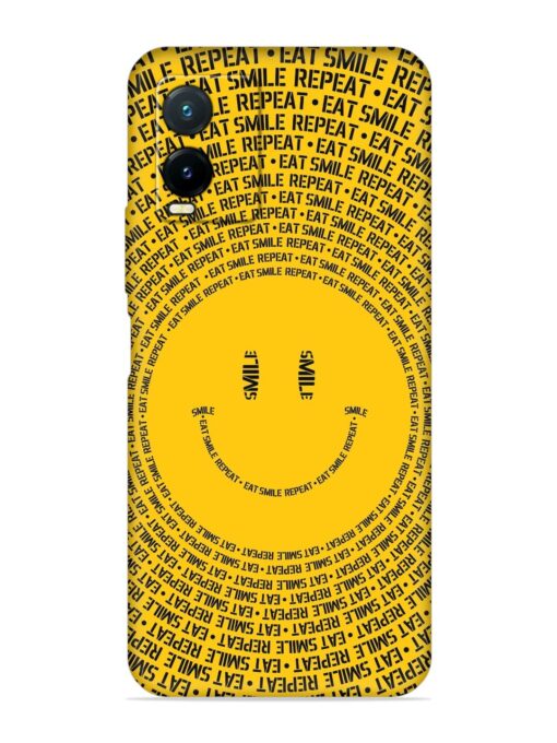 Smiley Embossed Soft Silicone Case for Vivo T1X Zapvi