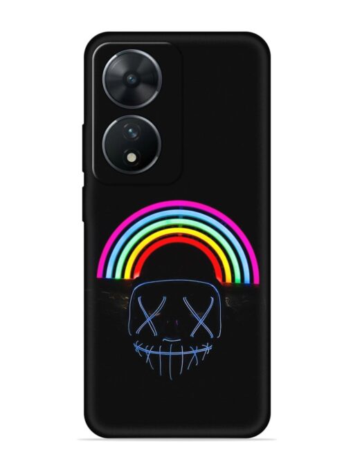 Mask Rainbow Embossed Soft Silicone Case for Vivo T2 (5G)