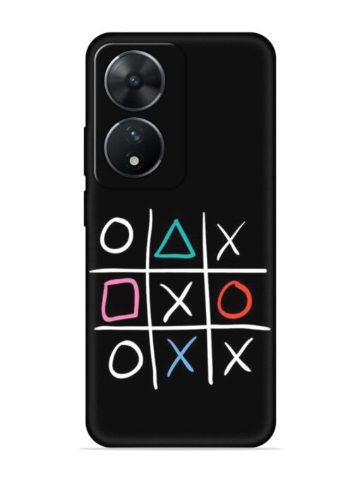 Super Neon Tic-Tac-Toe Embossed Soft Silicone Case for Vivo T2 (5G)