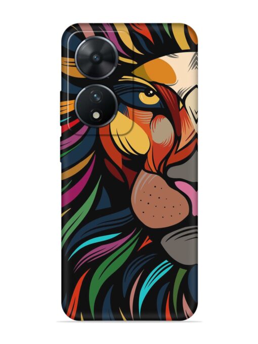 Trippy Lion Art Embossed Soft Silicone Case for Vivo T2 (5G) Zapvi