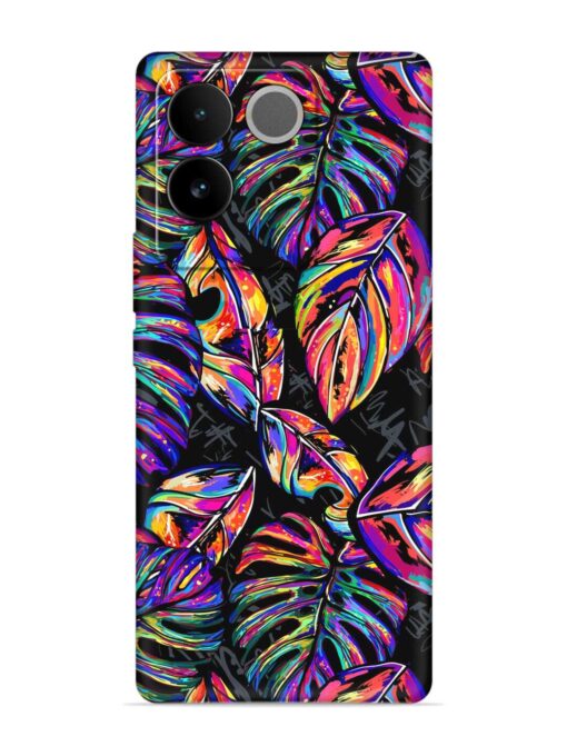 Tropical Seamless Vector Embossed Soft Silicone Case for Vivo T2 Pro (5G) Zapvi