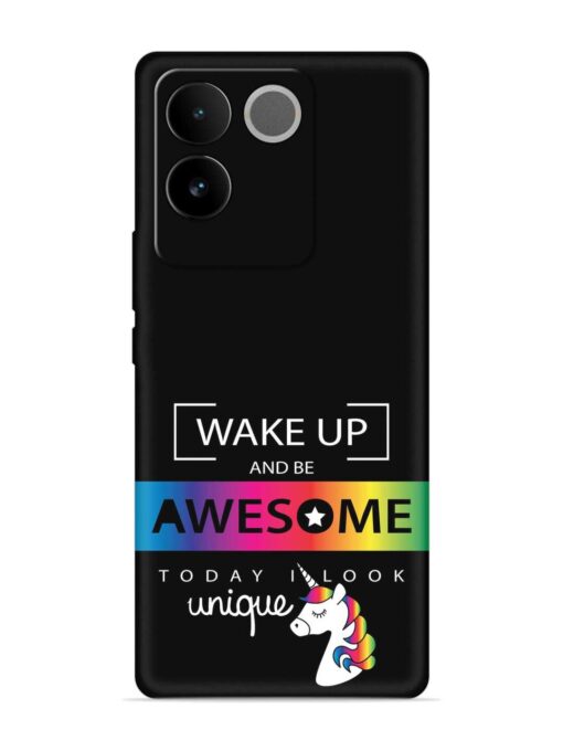 Inspirational Quote Unicorn Embossed Soft Silicone Case for Vivo T2 Pro (5G)