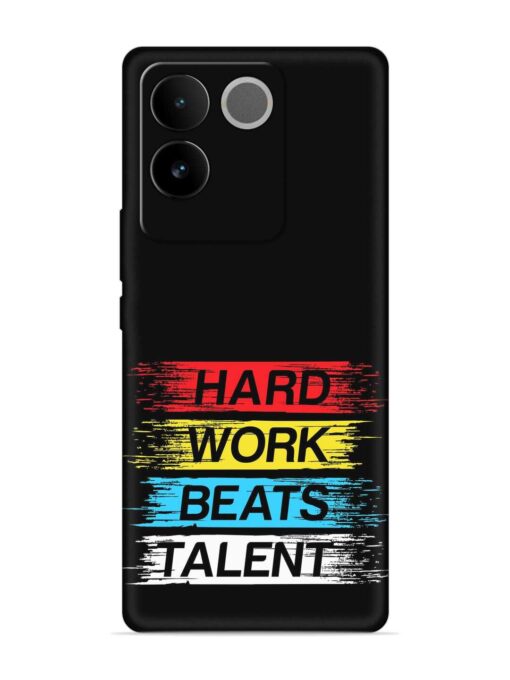 Hard Work Beats Embossed Soft Silicone Case for Vivo T2 Pro (5G)