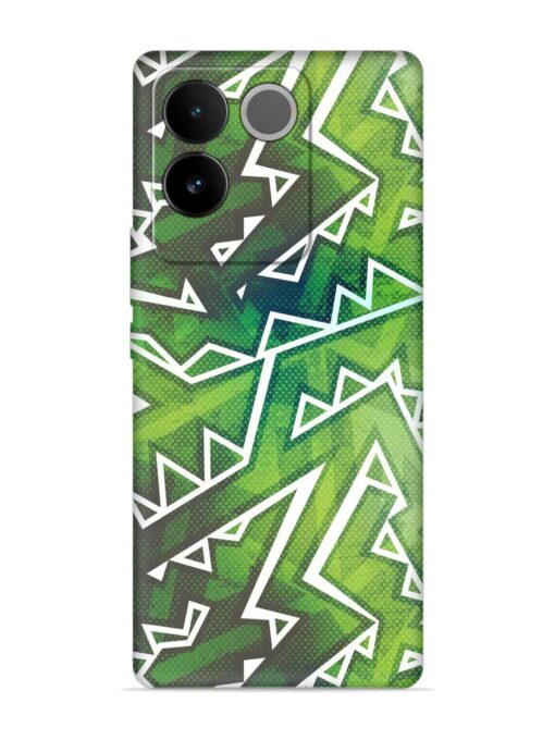 Green Graffiti Seamless Embossed Soft Silicone Case for Vivo T2 Pro (5G) Zapvi