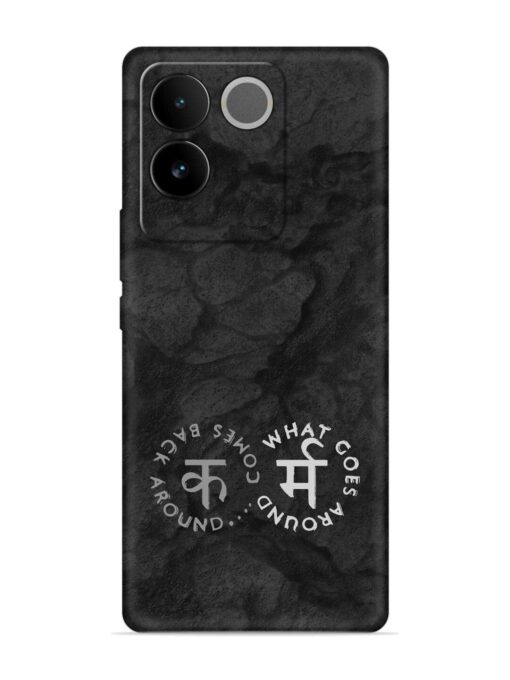 Karma Hindi Word Embossed Soft Silicone Case for Vivo T2 Pro (5G) Zapvi