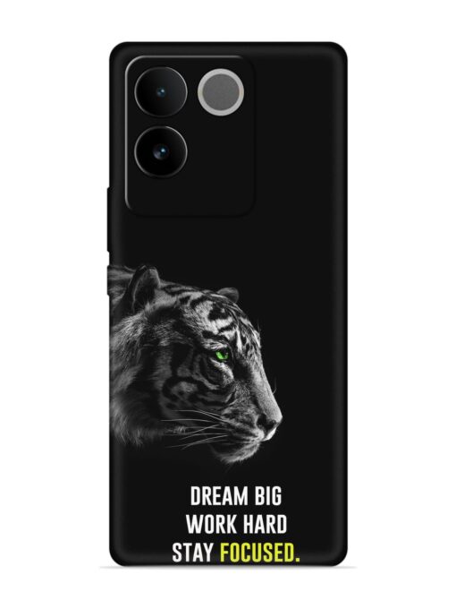 Dream Big Work Hard Embossed Soft Silicone Case for Vivo T2 Pro (5G) Zapvi