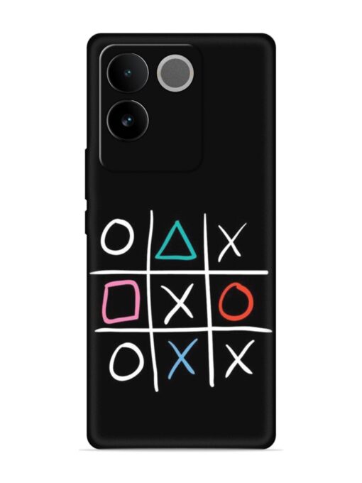 Super Neon Tic-Tac-Toe Embossed Soft Silicone Case for Vivo T2 Pro (5G)