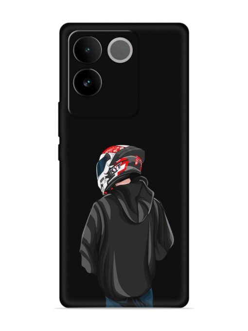 Motorcycle Rider Embossed Soft Silicone Case for Vivo T2 Pro (5G)