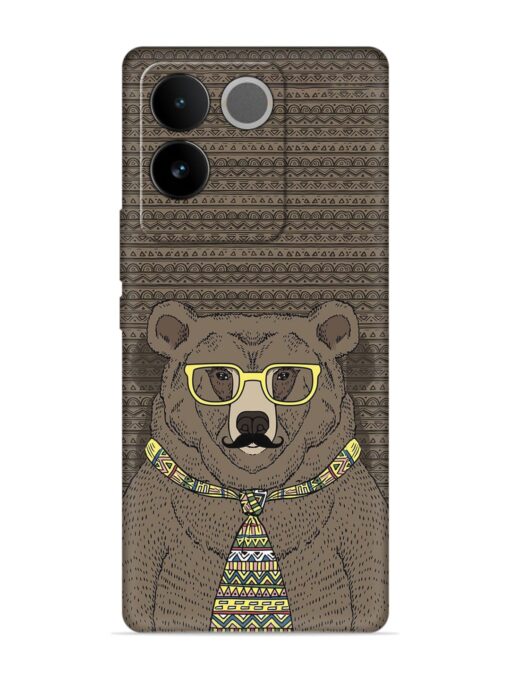 Grizzly Bear Embossed Soft Silicone Case for Vivo T2 Pro (5G)