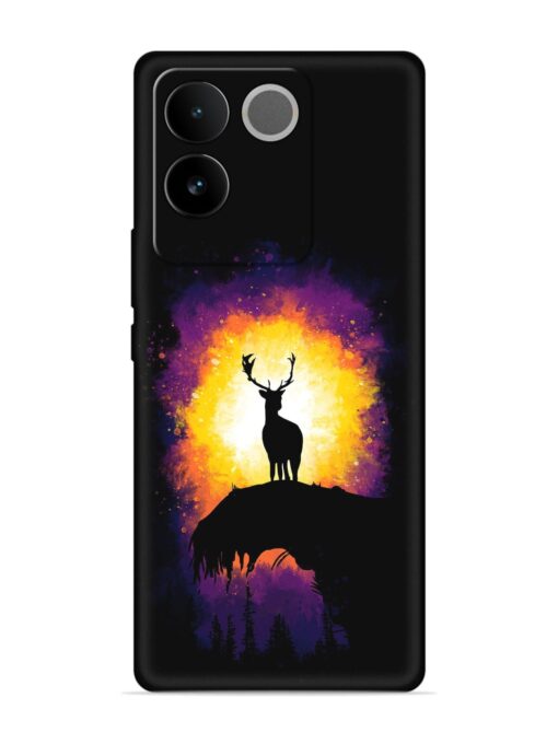 Elk Animal Art Embossed Soft Silicone Case for Vivo T2 Pro (5G) Zapvi