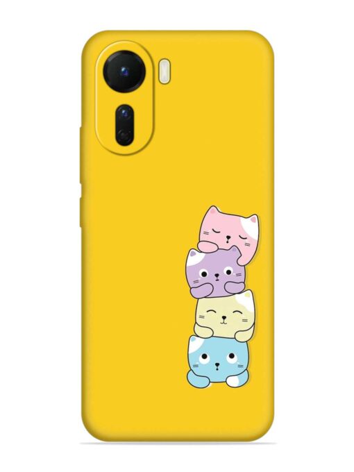 Cartoon Anime Embossed Soft Silicone Case for Vivo T2X (5G)