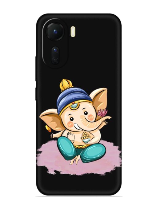 Bal Ganesh Vector Art Embossed Soft Silicone Case for Vivo T2X (5G) Zapvi