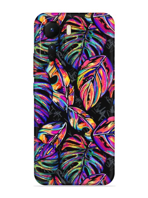 Tropical Seamless Vector Embossed Soft Silicone Case for Vivo T2X (5G)