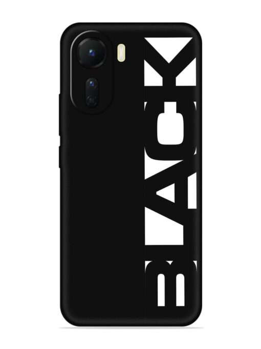 Black Typo Embossed Soft Silicone Case for Vivo T2X (5G)