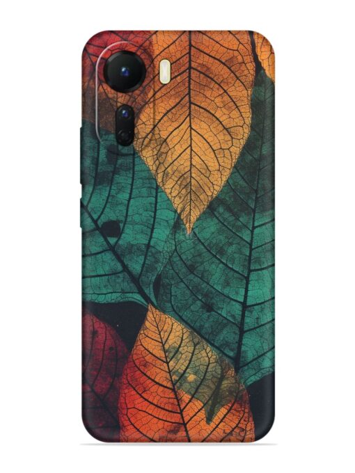 Leaves Artwork Embossed Soft Silicone Case for Vivo T2X (5G)