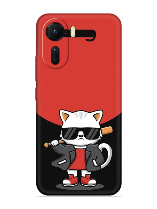 Cool Little Bear Cartoon Embossed Soft Silicone Case for Vivo T2X (5G)