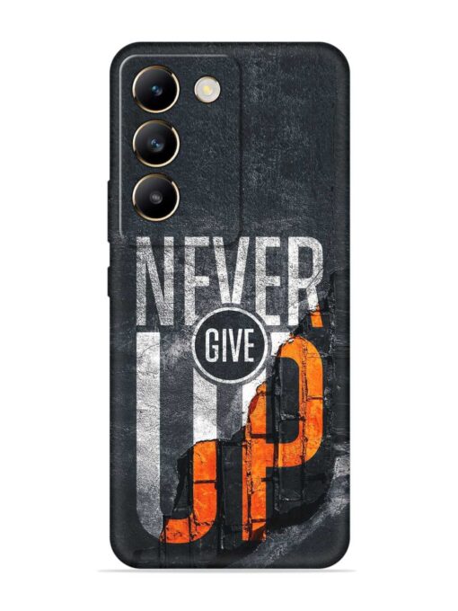 Never Give Up Embossed Soft Silicone Case for Vivo T3 (5G) Zapvi