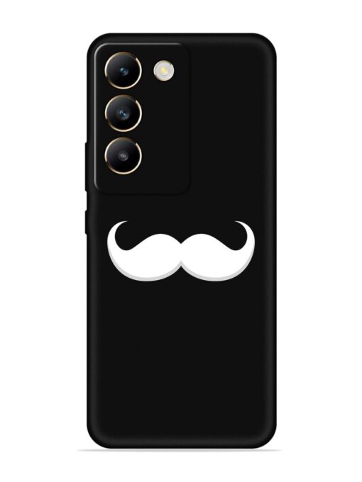 Mustache Vector Embossed Soft Silicone Case for Vivo T3 (5G)