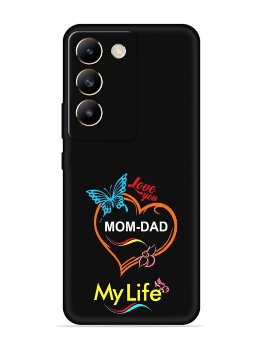 Love You Mom Dad Embossed Soft Silicone Case for Vivo T3 (5G)