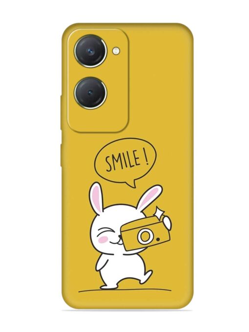 Hey Smile Please Embossed Soft Silicone Case for Vivo T3 Lite (5G) Zapvi