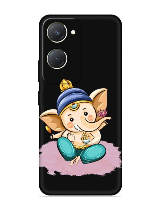 Bal Ganesh Vector Art Embossed Soft Silicone Case for Vivo T3 Lite (5G) Zapvi