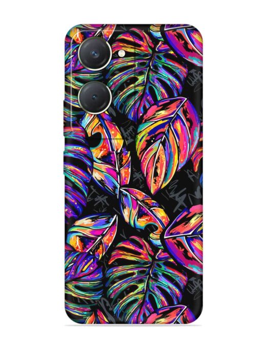 Tropical Seamless Vector Embossed Soft Silicone Case for Vivo T3 Lite (5G)