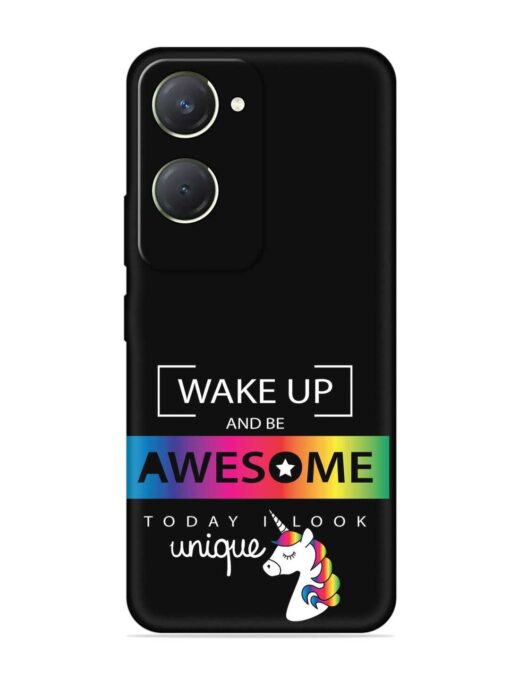 Inspirational Quote Unicorn Embossed Soft Silicone Case for Vivo T3 Lite (5G) Zapvi