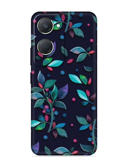 Decorative Watercolor Flower Embossed Soft Silicone Case for Vivo T3 Lite (5G) Zapvi