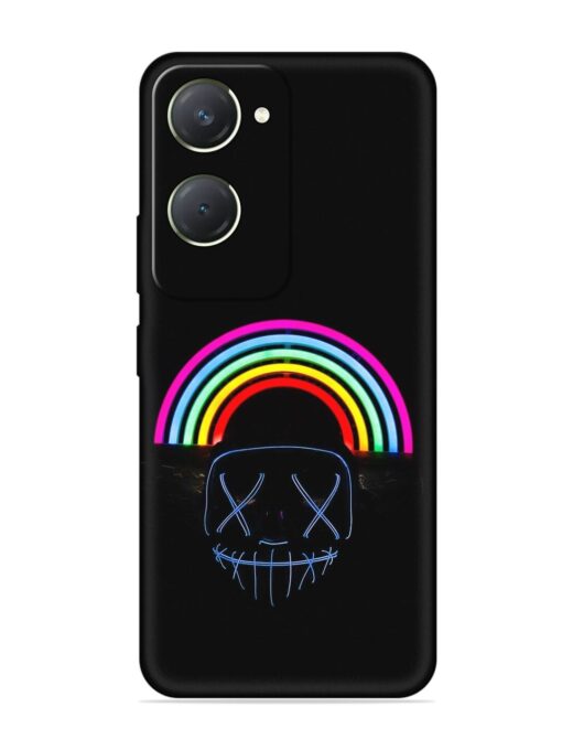 Mask Rainbow Embossed Soft Silicone Case for Vivo T3 Lite (5G) Zapvi