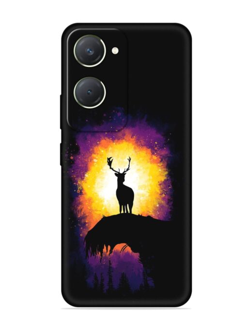 Elk Animal Art Embossed Soft Silicone Case for Vivo T3 Lite (5G)