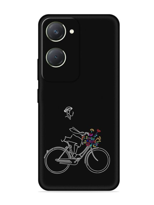 Minimalist Cycle Art Embossed Soft Silicone Case for Vivo T3 Lite (5G) Zapvi