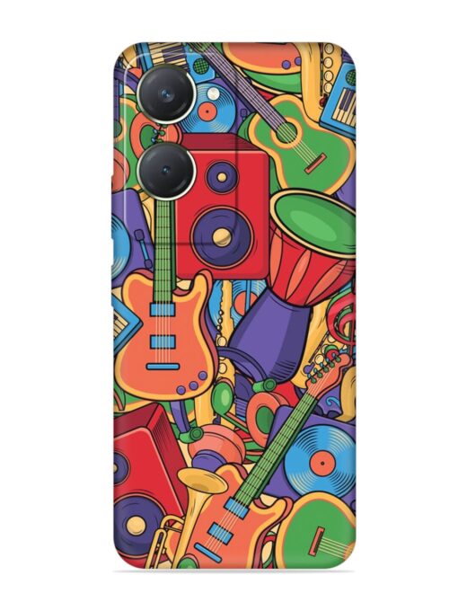 Colorful Music Art Embossed Soft Silicone Case for Vivo T3 Lite (5G) Zapvi