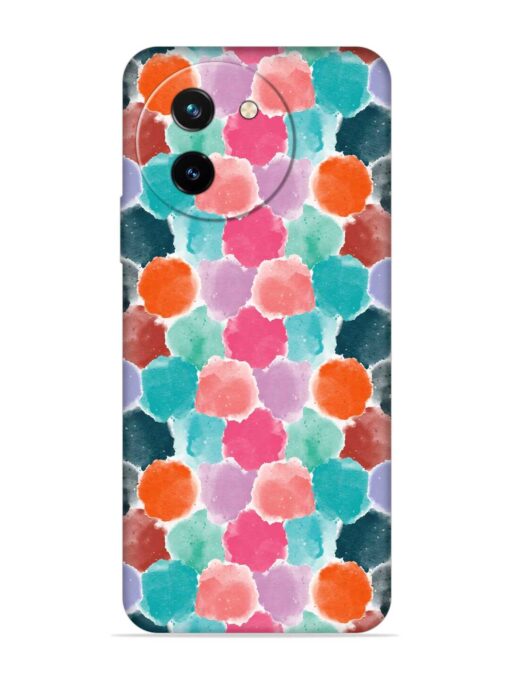 Colorful Seamless Pattern Embossed Soft Silicone Case for Vivo T3X (5G) Zapvi