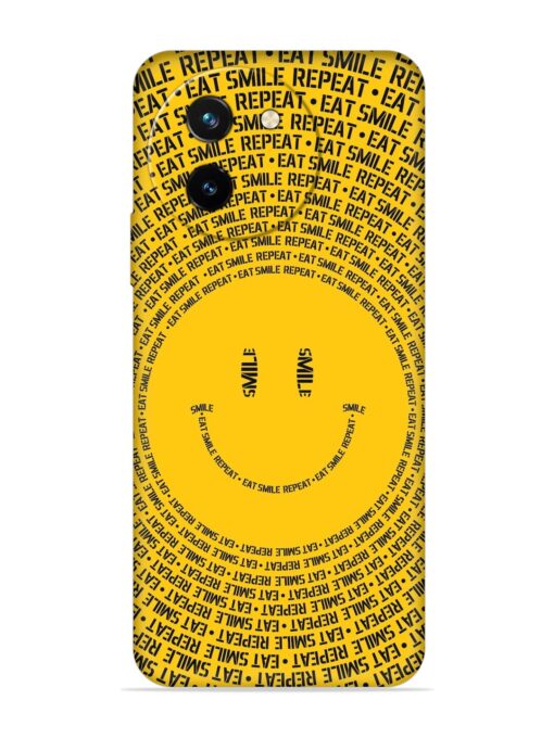 Smiley Embossed Soft Silicone Case for Vivo T3X (5G) Zapvi