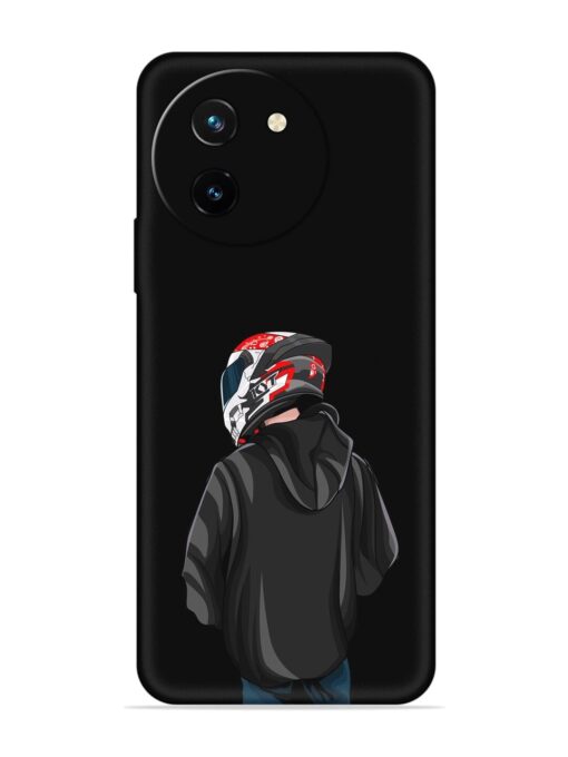 Motorcycle Rider Embossed Soft Silicone Case for Vivo T3X (5G)