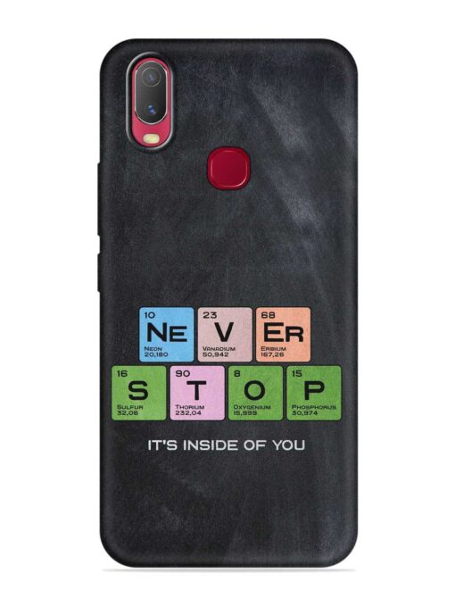 Never Stop It'S Inside Of You Embossed Soft Silicone Case for Vivo U10 Zapvi