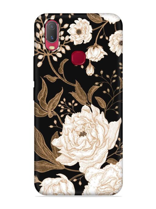 Peonies Roses Floral Embossed Soft Silicone Case for Vivo U10 Zapvi