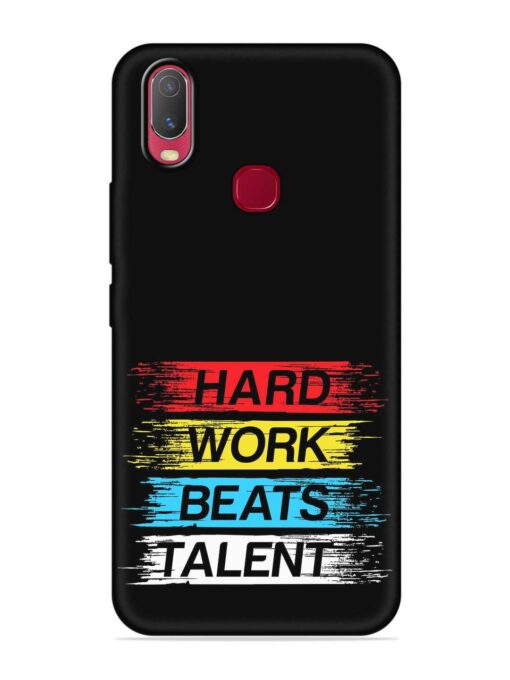 Hard Work Beats Embossed Soft Silicone Case for Vivo U10 Zapvi