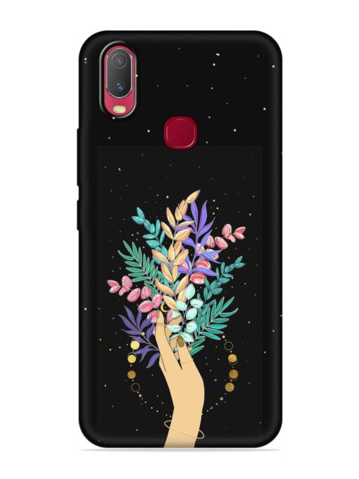 Flower On Hand Embossed Soft Silicone Case for Vivo U10 Zapvi