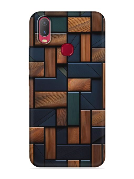 Wooden Background Cubes Embossed Soft Silicone Case for Vivo U10 Zapvi