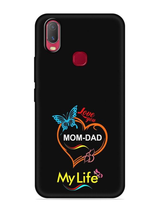 Love You Mom Dad Embossed Soft Silicone Case for Vivo U10 Zapvi