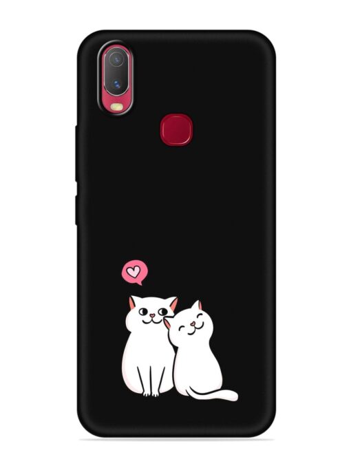 Cute Loving Cats Embossed Soft Silicone Case for Vivo U10 Zapvi