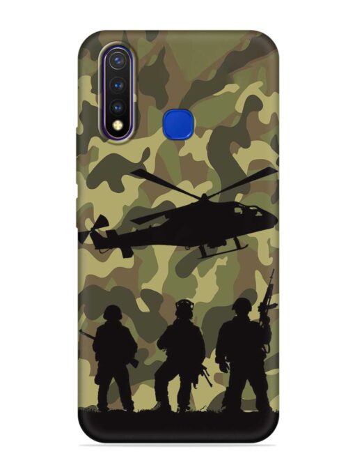 Army Heros Embossed Soft Silicone Case for Vivo U20 Zapvi