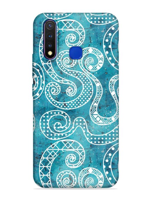 Vintage Curved Seamless Embossed Soft Silicone Case for Vivo U20