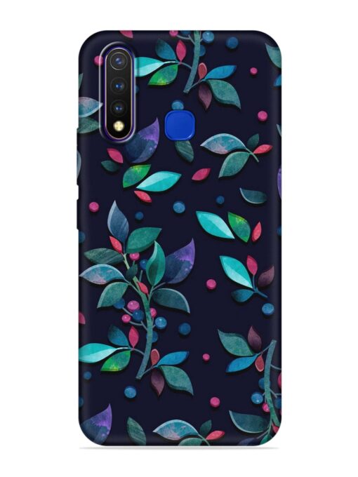 Decorative Watercolor Flower Embossed Soft Silicone Case for Vivo U20 Zapvi