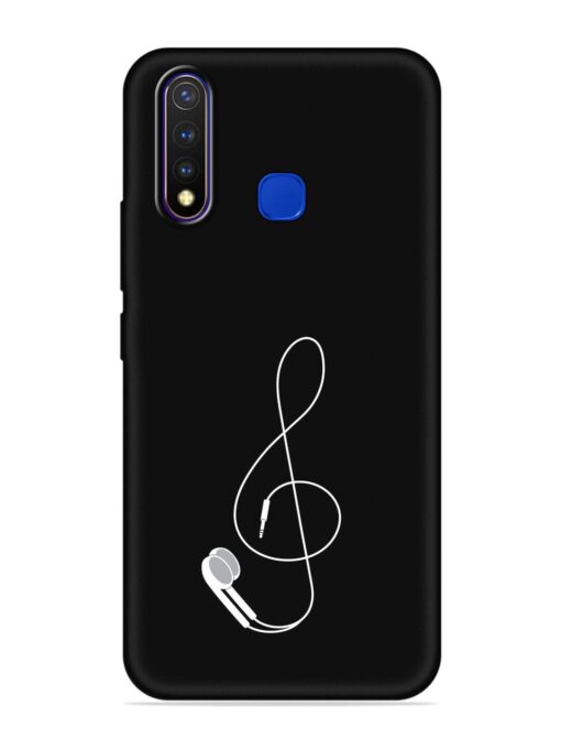 Music Earphone Vector Embossed Soft Silicone Case for Vivo U20