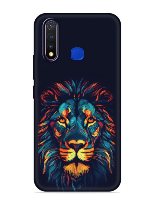 Colorful Lion Embossed Soft Silicone Case for Vivo U20 Zapvi